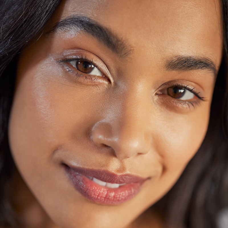 beautiful happy natural young woman